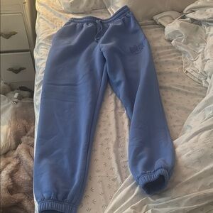 White Fox Blue Sweatpants